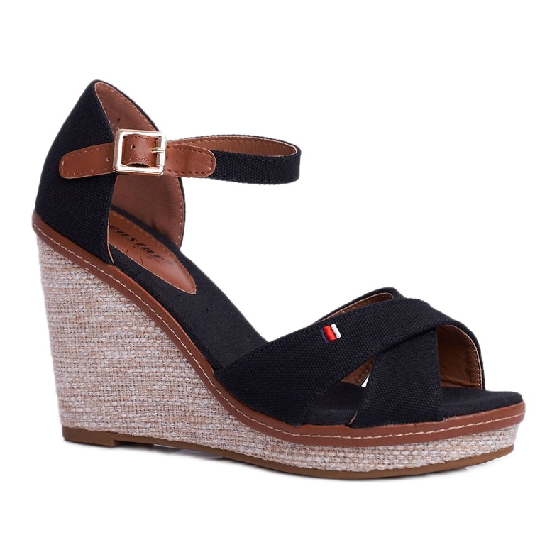 SEA Naisten sandaalit Wedge Black LaMane ruskea musta