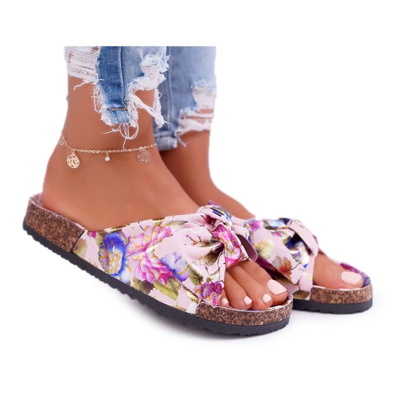 PS1 Naisten vaaleanpunaiset tohvelit korkkikukkien Wendyn jousessa vaaleanpunainen monivärinen