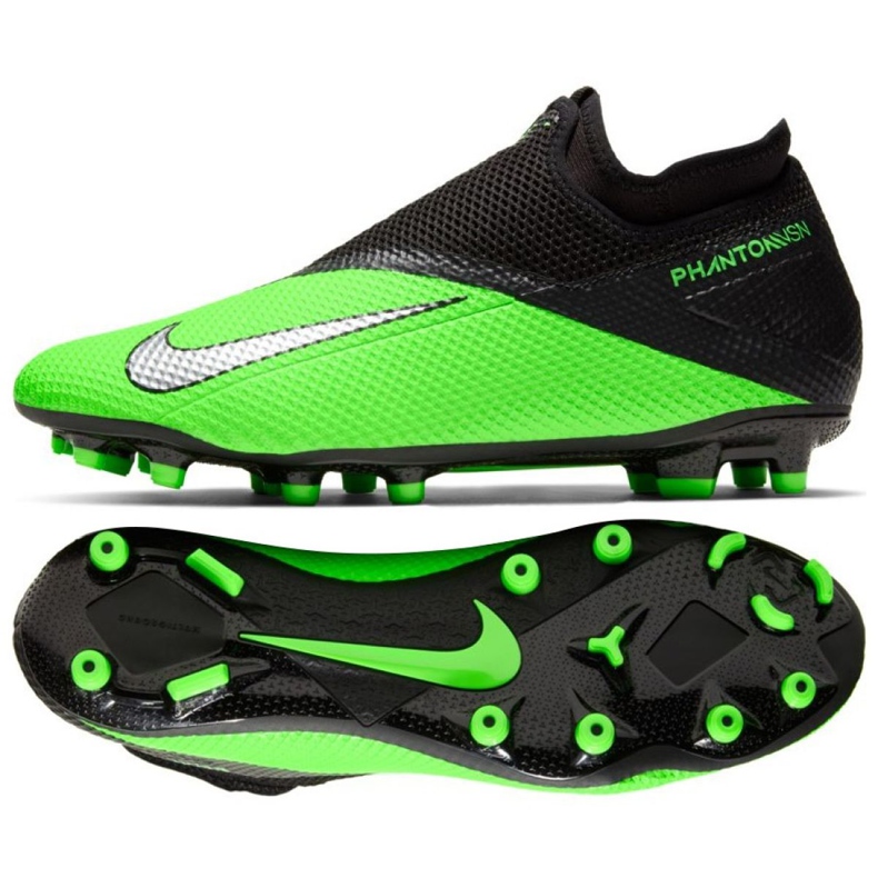 Nike Phantom Vsn 2 Academy Df Fg Mg M CD4156-306 jalkapallokengät monivärinen vihreä