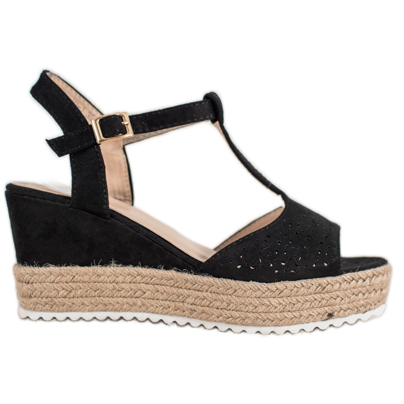 Small Swan Avoimet Espadrilles -sandaalit musta