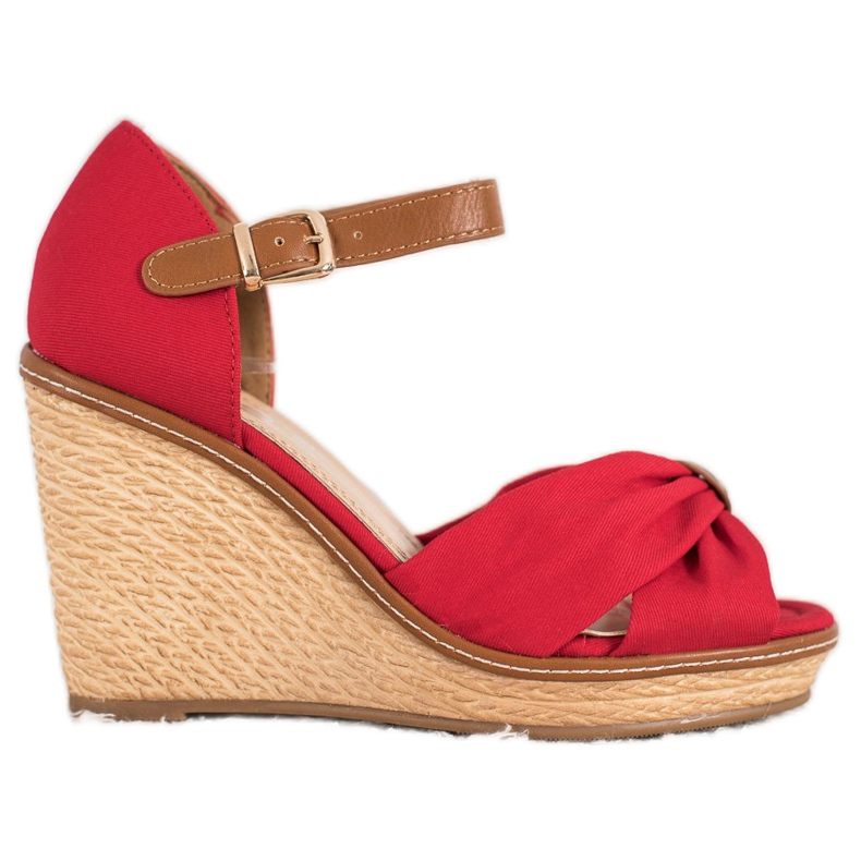 SHELOVET Korkeakorkoiset sandaalit punainen