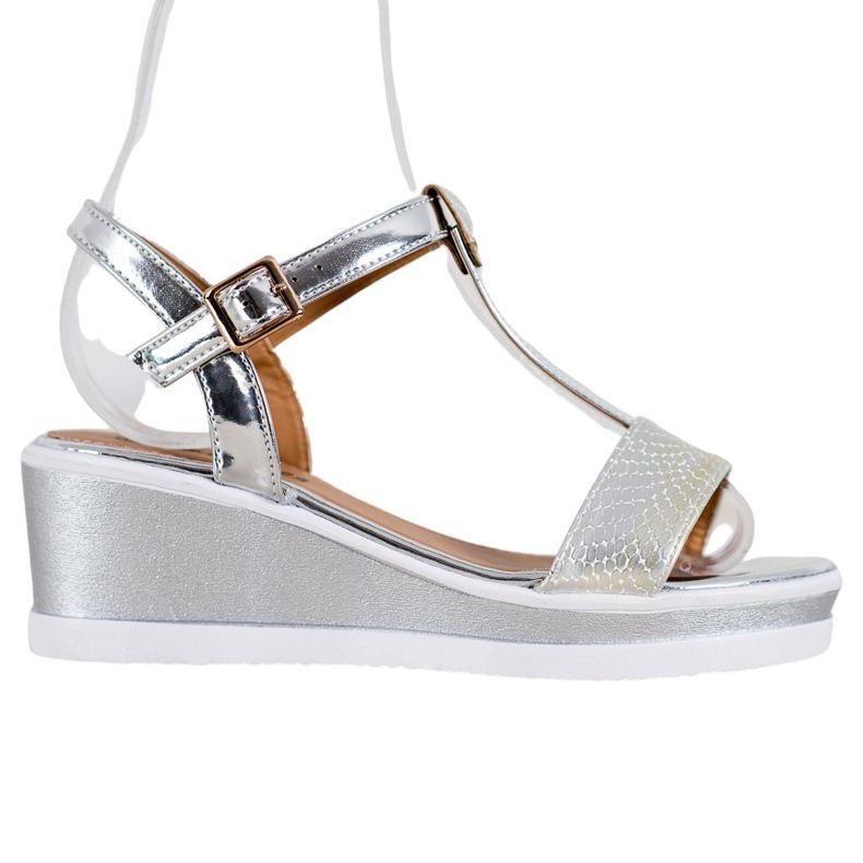 SHELOVET Hopeakiilat eko -nahalla harmaa