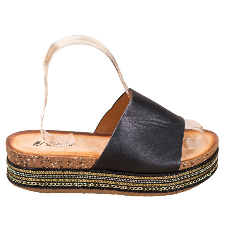 SHELOVET Mustat tossut alustalla