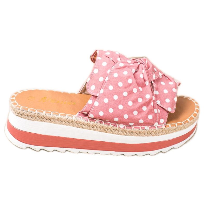 SHELOVET Tossut korkealla alustalla vaaleanpunainen