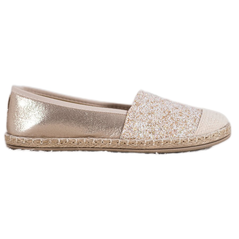 SHELOVET Kultaiset espadrillit glitterillä kultainen