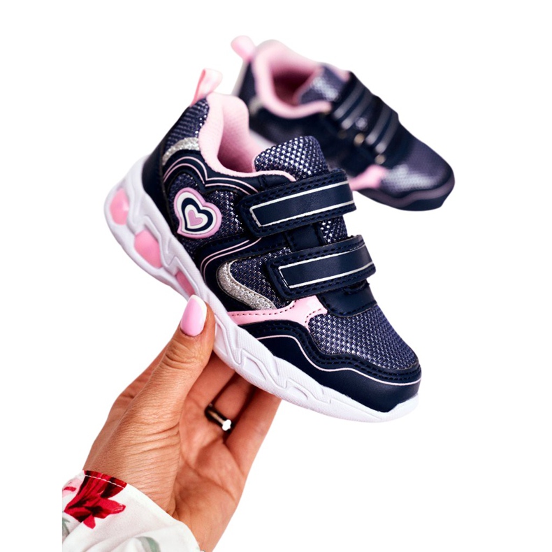 EVE Urheilulliset lasten kengät, jotka loistavat tarranauhalla laivastonsinisellä punaisella laivastonsininen vaaleanpunainen