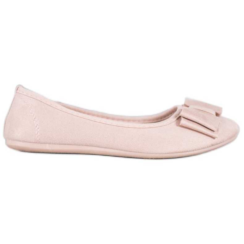 Bona Tyylikäs ballerina jousella vaaleanpunainen