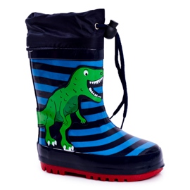Apawwa Lasten kumiset galoshes Navy Blue Dinosaur Mordeso tummansininen sininen vihreä