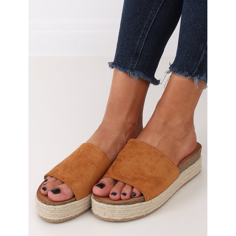 Tossut espadrilles camel 10-215 Camel ruskea