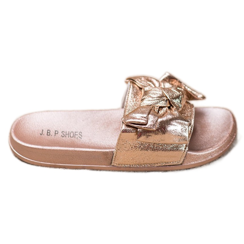 SHELOVET Kiiltävät tossut jousella kultainen