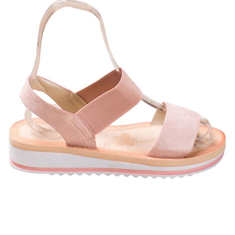 Mannika Mokka sandaalit alustalla vaaleanpunainen