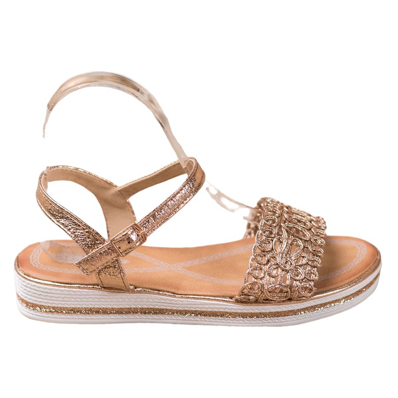 Renda Sandaalit alustalla kultainen