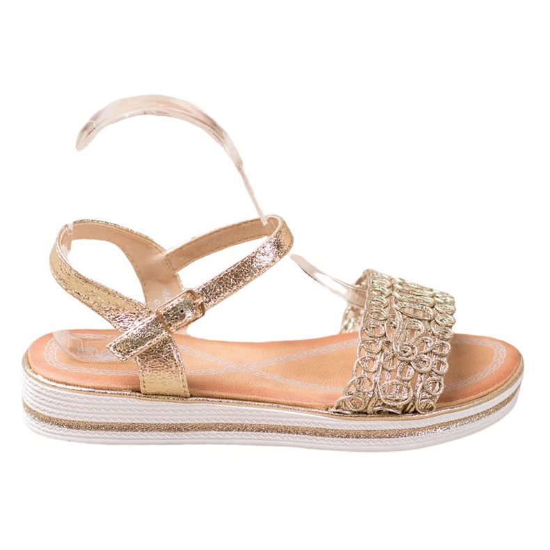 Renda Sandaalit alustalla kultainen