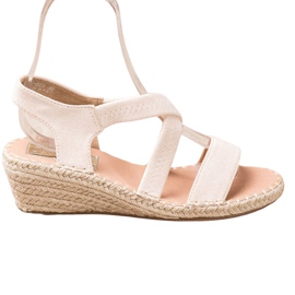 Renda Suede Espadrilles Sandaalit ruskea