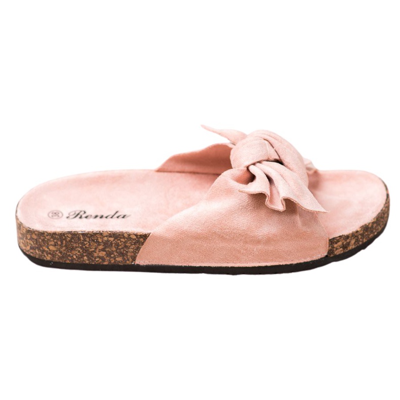 Renda Mukavat tossut, joissa on rusetti vaaleanpunainen