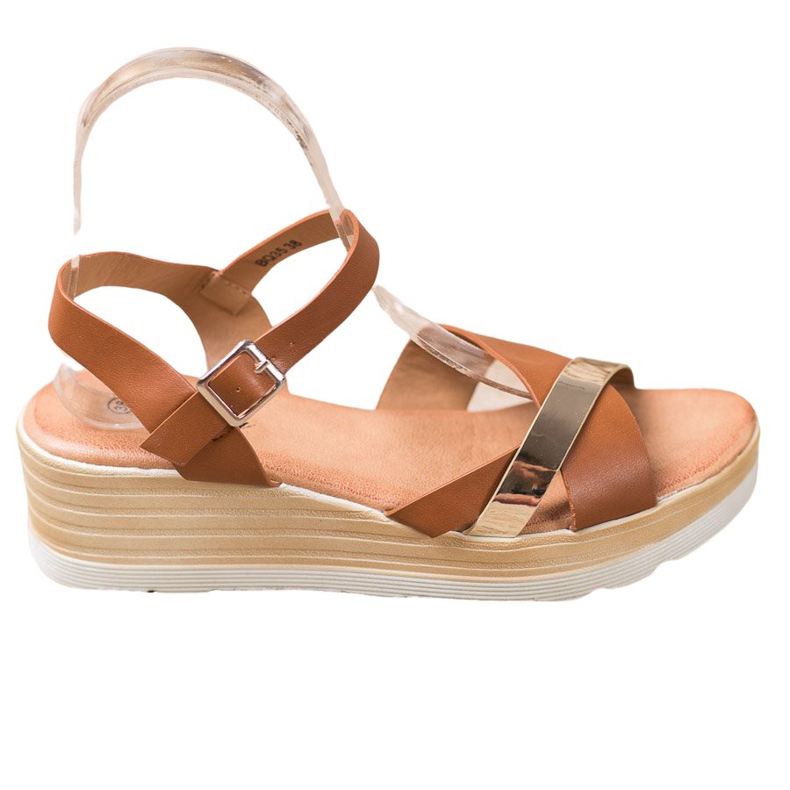 Renda Wedge sandaalit ruskea