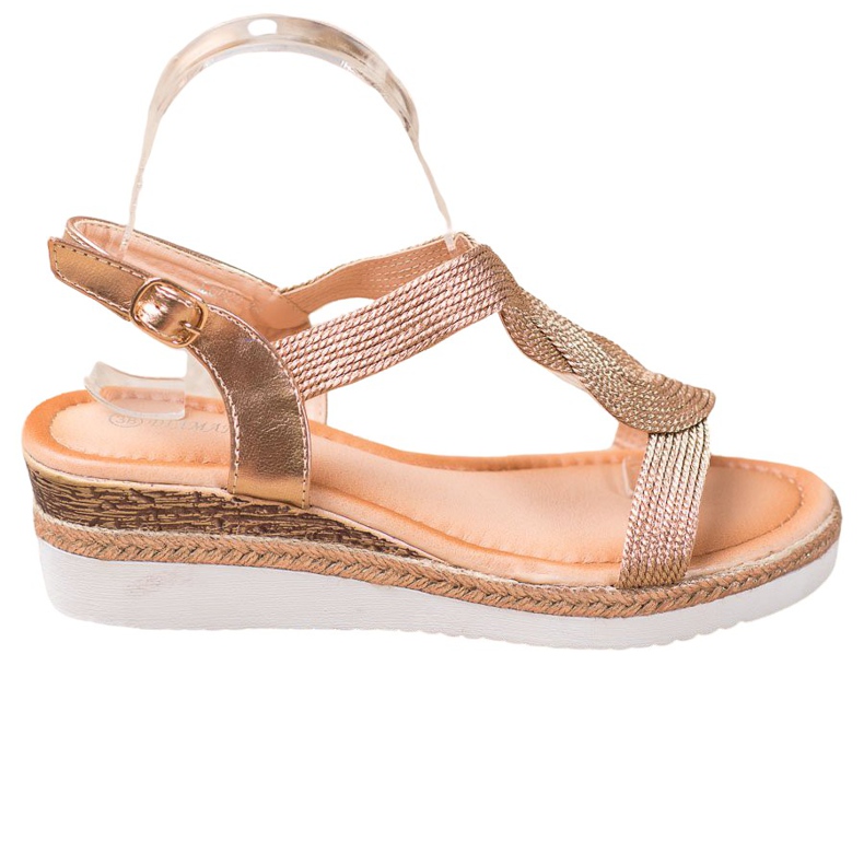 Diamantique Tekstiili kiila sandaalit kultainen