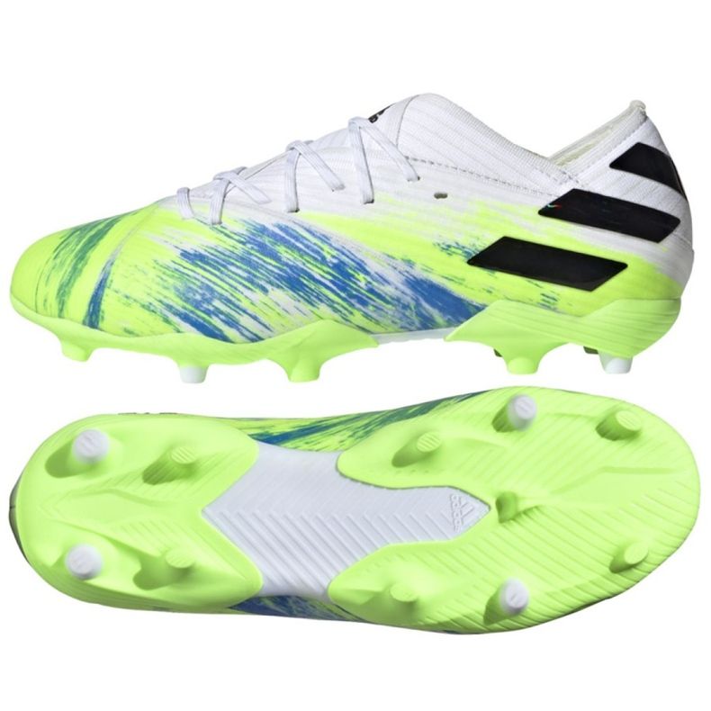 Adidas Nemeziz 19.1 Fg Jr EG7239 jalkapallokengät monivärinen valkoinen