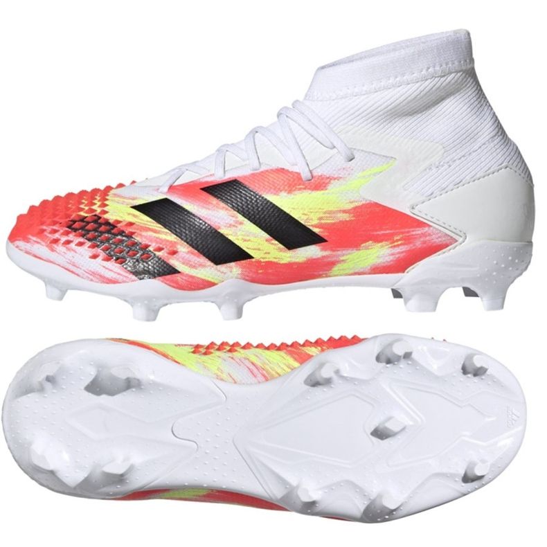 Adidas Predator Dracon 20.1 Fg Jr EG1608 jalkapallokengät monivärinen valkoinen