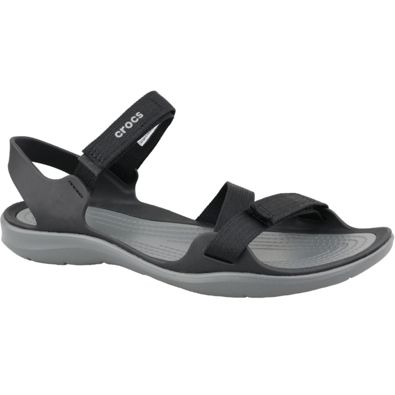 Crocs Swiftwater -hihnasandaali W 204804-001 musta harmaa