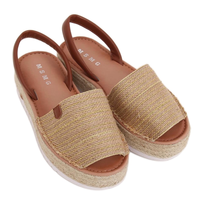 Kultaiset espadrilliset sandaalit WH935 Gold kultainen