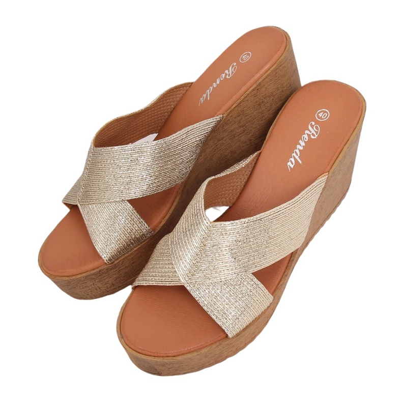 Kultaiset kiilatossut 10-235 Kulta kultainen