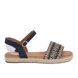 Naisten sandaalit espadrilles navy blue WH933 Denim Blue tummansininen