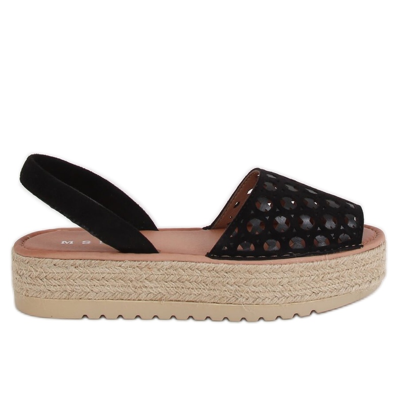 Musta WH931 Musta avoin espadrilles sandaalit