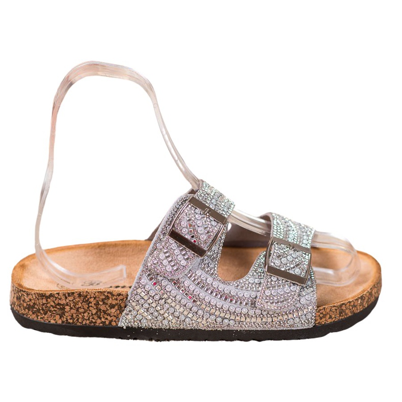 Bona Tyylikkäät tossut soljella harmaa