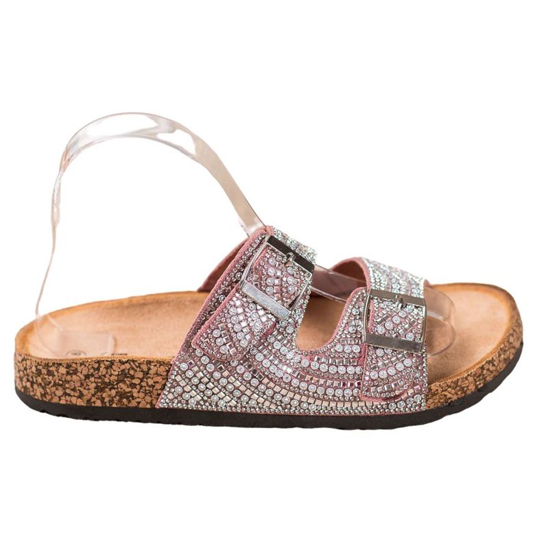 Bona Tyylikkäät tossut soljella vaaleanpunainen