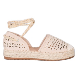 Bella Star Sidotut espadrillit alustalla beige