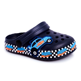 Giolan Lasten tohvelit Vaahto Crocs Navy Blue Road Racing tummansininen sininen oranssi