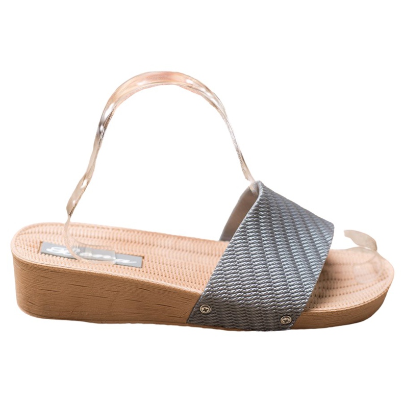 Bona Tyylikkäät kiilatossut harmaa