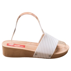 Bona Tyylikkäät kiilatossut valkoinen