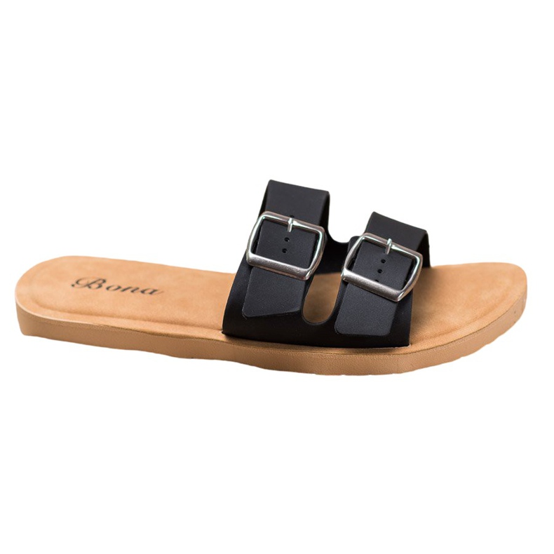 Bona Klassiset tossut soljella musta