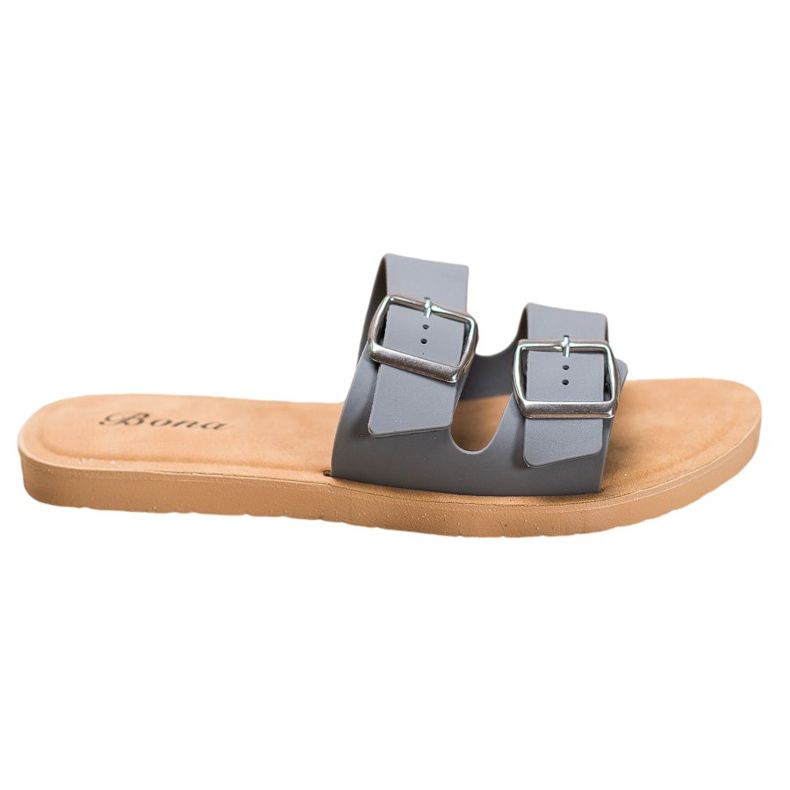 Bona Klassiset tossut soljella harmaa