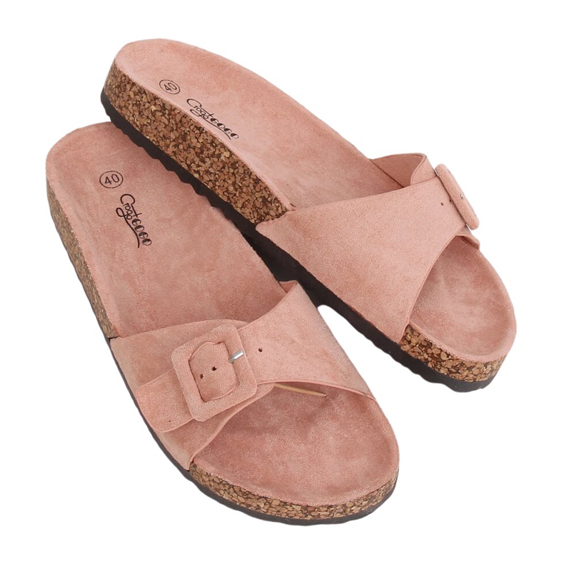 Vaaleanpunainen G-5026 Vaaleanpunaiset korkkipohjat