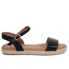 Mustat sandaalit espadrillit WH939 Musta