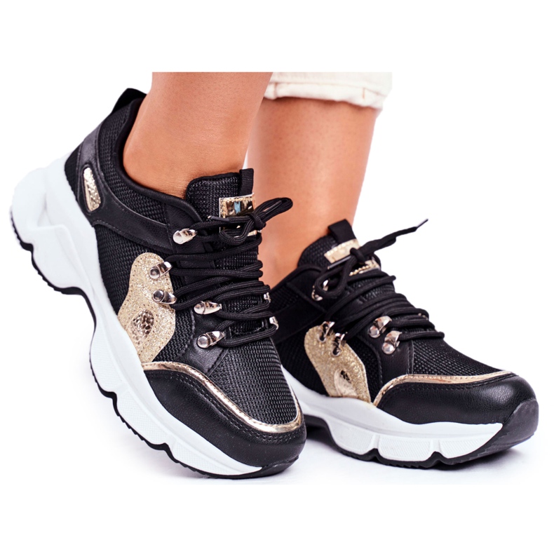 SEA Naisten urheilukengät Musta Kulta Peking keltainen