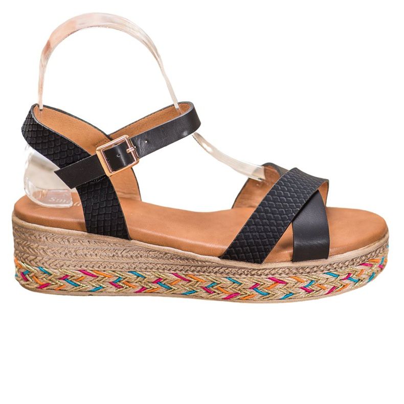 Small Swan Muodikkaat sandaalit Eco -nahkaa musta