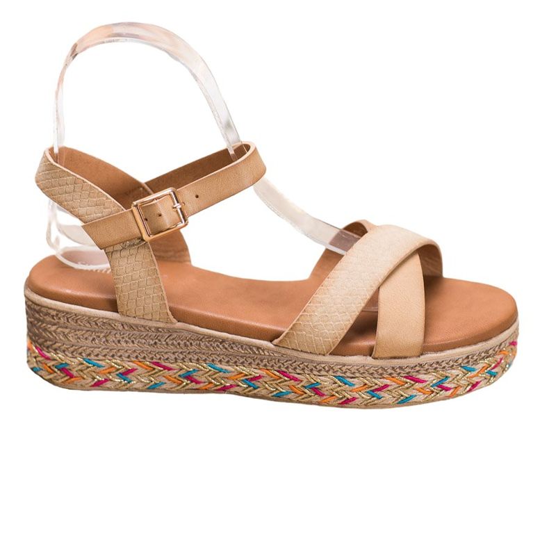 Small Swan Muodikkaat sandaalit Eco -nahkaa ruskea