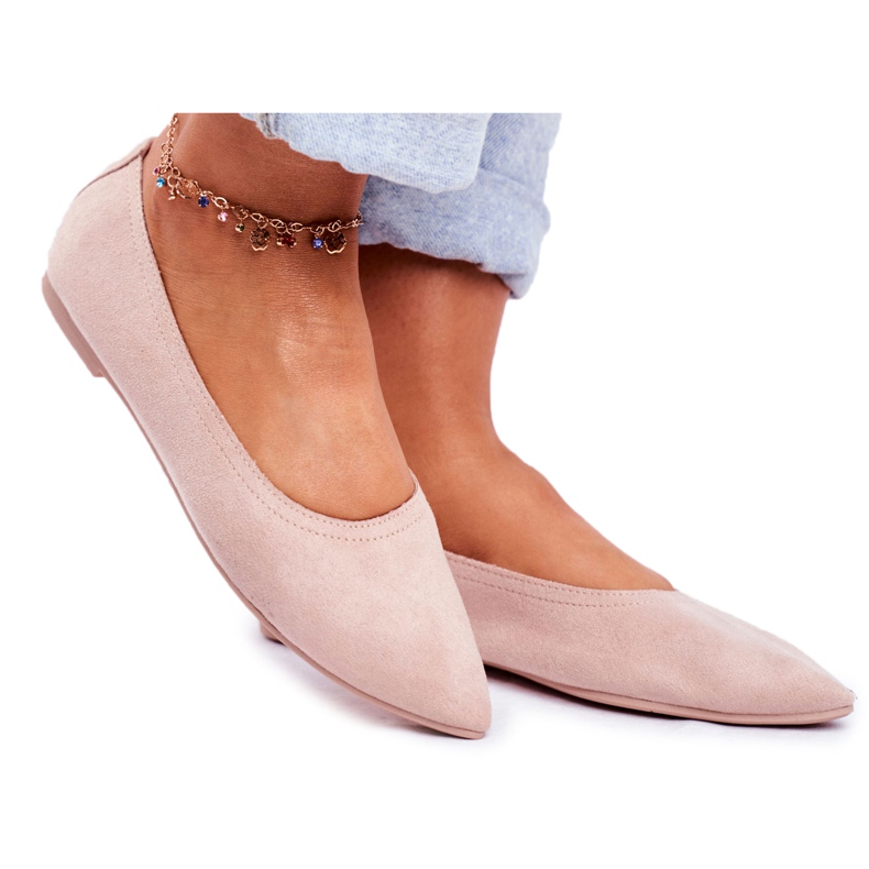 PS1 Naisten Eco-Suede-ballerinat Beige Bellissima