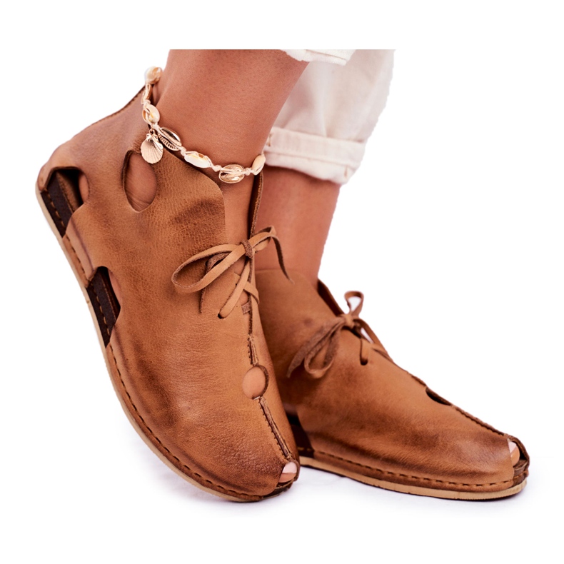 Naisten Brogues Maciejka Rude 03426-19 ruskea