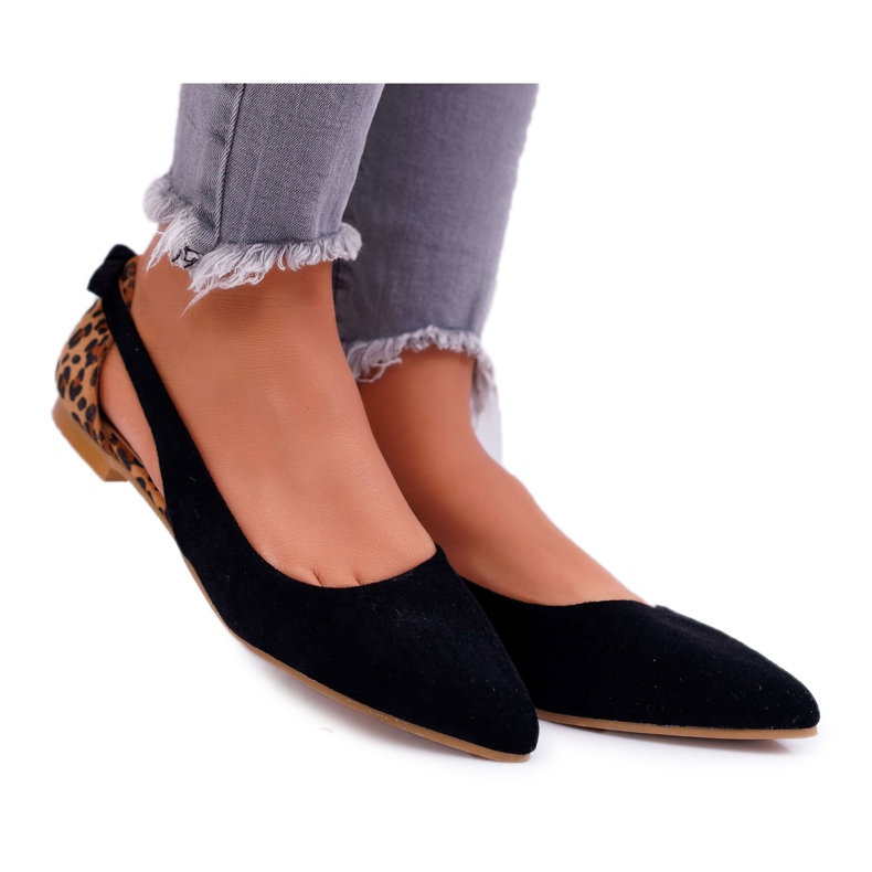 Lu Boo Ballerina Spitz Black Suede Better musta