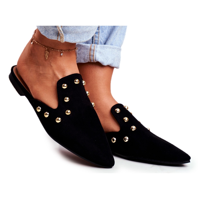 Lu Boo Naisten mokkanahkaiset sandaalit Seniorita musta