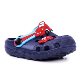 PB2 Lasten tohvelit Vaahto Crocs Navy Blue Cars Bruno tummansininen