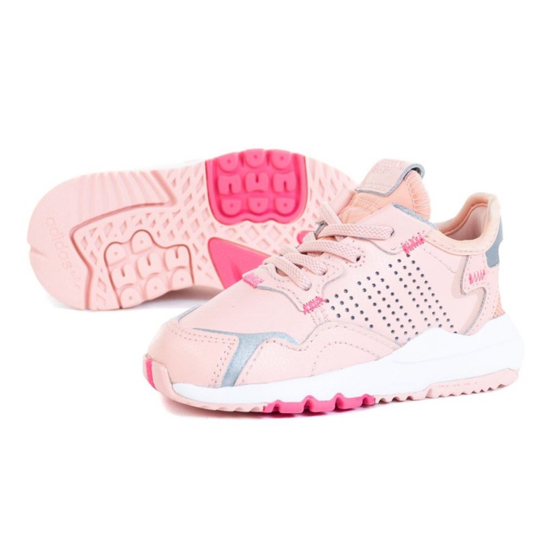 Adidas Nite Jogger El I Jr EG6992 vaaleanpunainen harmaa