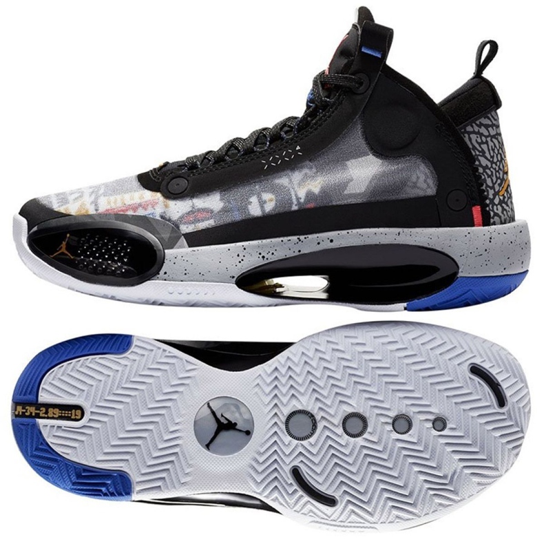 Nike Air Jordan Xxxiv Low Jr CZ7742-008 musta harmaa monivärinen