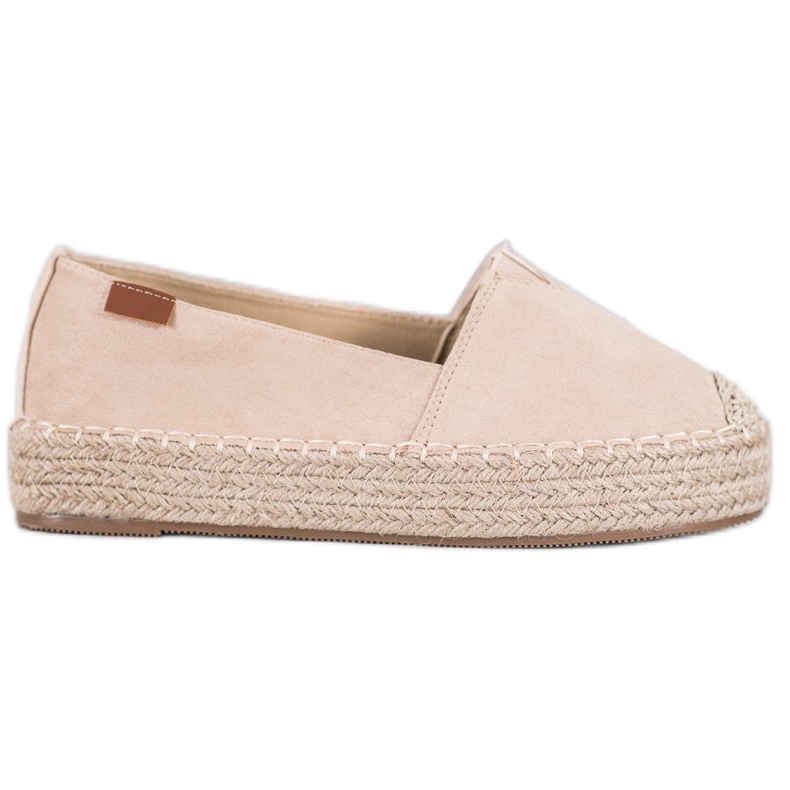 SHELOVET Beige Espadrillit mokka