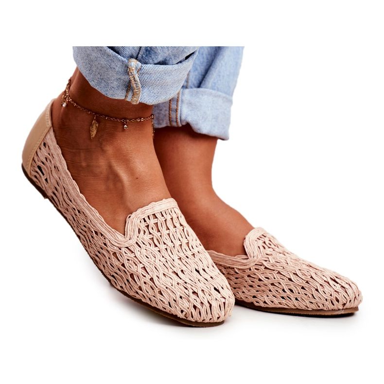 Naisten ballerinat Lu Boo Braided Beige 4Ever